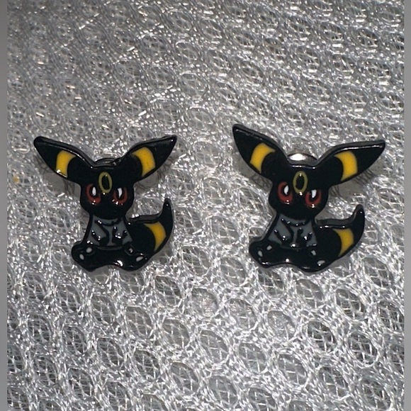 3 For $35 Pokemon Umbreon Stainless Steel Enameled Stud Character Earrings - Picture 5 of 6